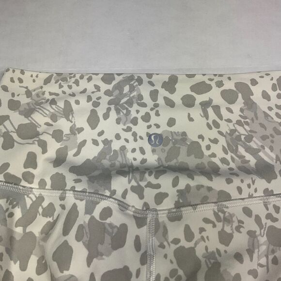 Lululemon Womens Wunder Under Cropped Leggings Printed High Rise Pull On Size 6 - Picture 10 of 12